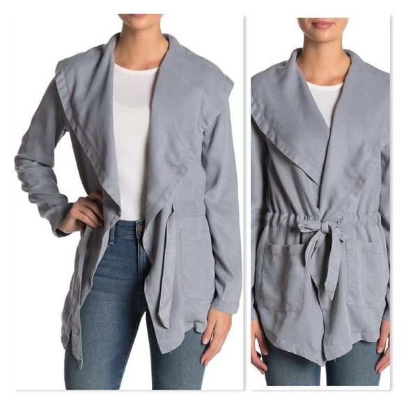 Max Jeans Shawl Tencel Jacket size Medium in Grey - NEW - Picture 2 of 13